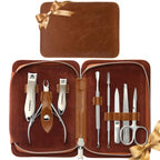Stainless Steel Manicure Set 8 (Brown-1)