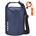 Waterproof Dry Bag Backpack with Emergency Whistle (20L / Dark Blue)