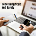 Slim Minimalist Wallet RFID Credit Card Holder for Men (small / Metallic Silver)