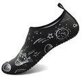 Water Shoes for Women Men Quick (7-8 Women/6-7 Men / Space Black White)