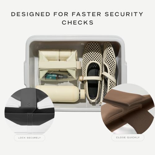 Parcel Clear Travel Kit with Zipperless Magnetic Closure (Chestnut / Large)