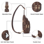 Crossbody Bags for Women Leather Sling Bag for Woman Travel Coffee (3-coffee)