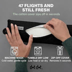 Twist Memory Foam Travel Pillow for Airplanes (Onyx / Adjust (26" w/ cord))