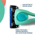 Shave 5 Five Blade Refillable Razor (Coral Pink)