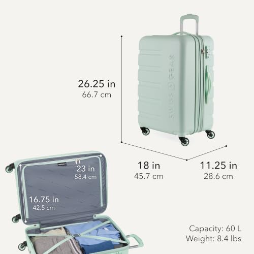 7366 Signature Hardside Expandable Luggage with Spinner Wheels (3-Piece Set (19/23/27) / Clearly Aqua)