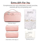 Travel Makeup Bag Cosmetic Bags for Women (G-3-Pink)