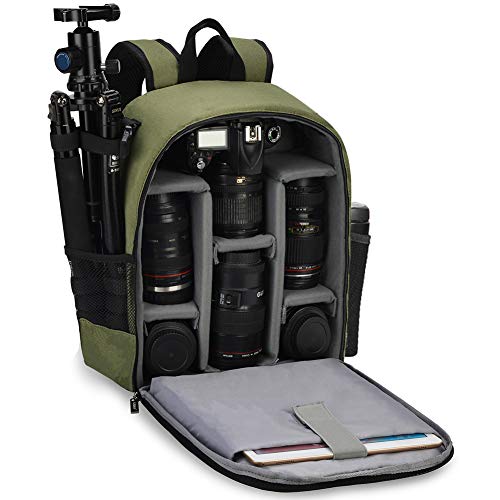 Camera Backpack Bag Professional for DSLR (Green / 2.0 Small)
