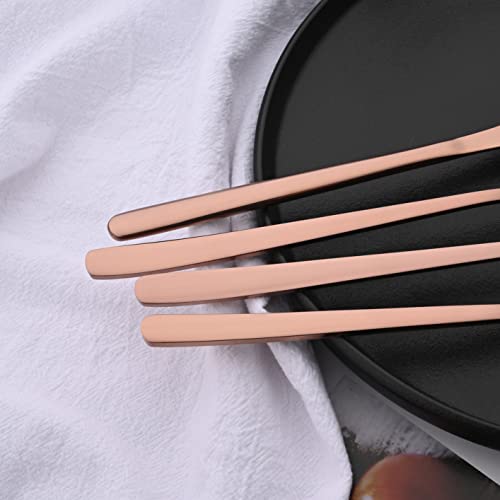 20 Pcs Rose Gold Silverware Set (20-Piece / Rose)