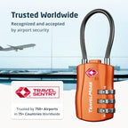 TSA Approved Luggage Locks (Orange / 2 Pack)