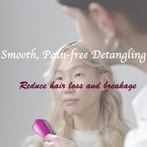 Detangling Hairbrush Detangler 2 Pack for Adults & Kids (2 Pack(Standard) / Green&Pink)