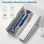Wider Aluminum Toothbrush Travel Case (Silver / 1 Pack (Large))