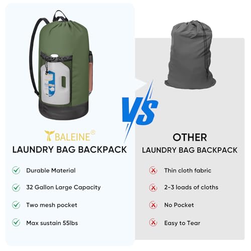 2PK 150L Laundry Bag Backpack (150L - 2PK / Green)