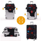 Travelkin Luggage Covers For Suitcase Tsa Approved Suitcase Cover Protector (World Set / M)