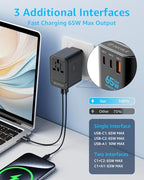 Universal Travel Adapter (GaN65W / Black)