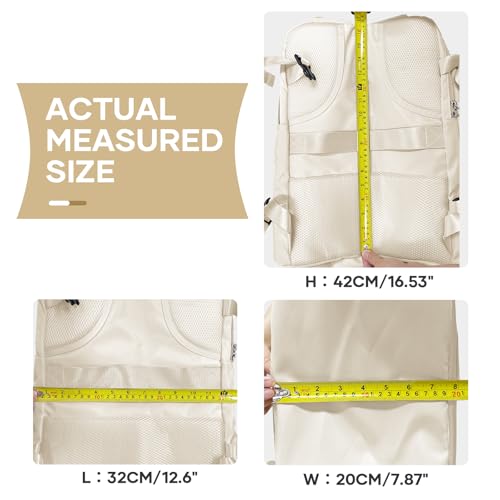 Travel Backpack For Women Men (25l / Off-white)