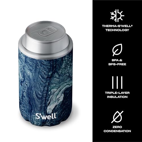 S’well Stainless Steel Chiller (12oz Cans and Bottles / Azurite Marble)