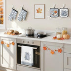 Blue Fall Kitchen Decor Set (Fall Blue Pumpkin)