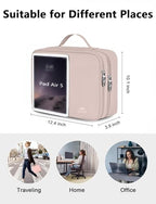 Charger Organizer Travel Case for Women (Pink / Medium)
