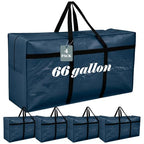4 Pcs 66 Gallon Extra Large Moving Bags Heavy Duty Storage Bag (66 Gallon / Ocean)