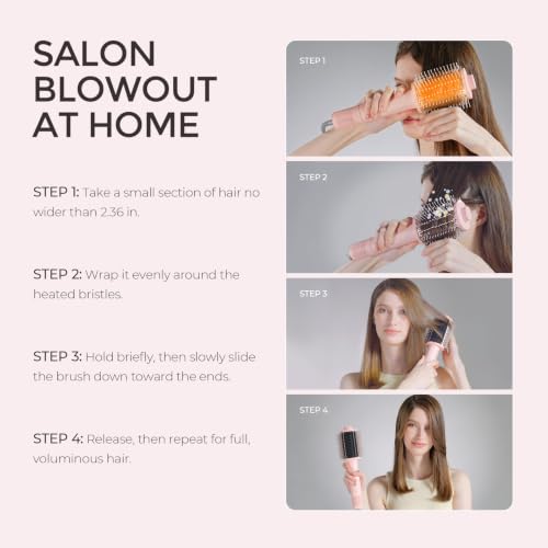 4.0 Hair Blow Dryer Brush (Pink)