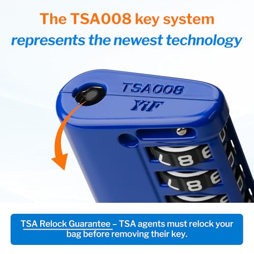 Open Alert TSA Approved Luggage Locks (Blue 4 PK)