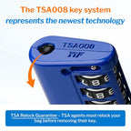Open Alert TSA Approved Luggage Locks (Blue 4 PK)