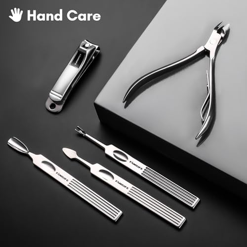 Stainless Steel Manicure Set 11 (Brown)