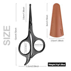 4.7 inch small nose hair scissors (Black)