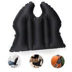 2-in-1 Inflatable Seat Cushion & Lumbar Support,Black (Black / 1 PACK)