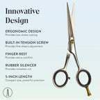 Professional Hair Cutting Scissors (Silver / RoundLoopRadiance Series)