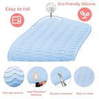 Silicone Mat for Hair Tools Curling Iron Mat (Blue)
