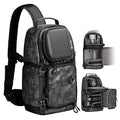 Camera Sling Bag DSLR Sling Backpack for Photographers with Waterproof Raincover Tripod Holder TR (Large / Sling Bag Grey)