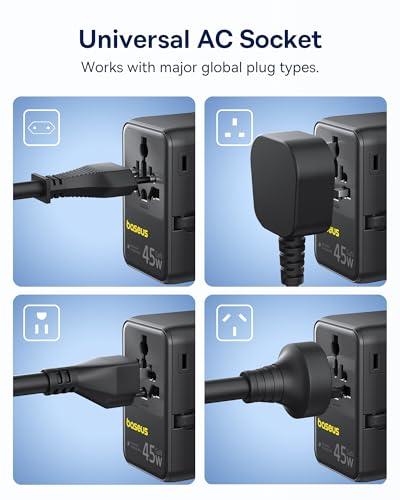 45W European Travel Plug Adapter (45W / Black)