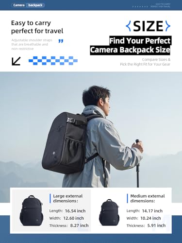 20L Camera Backpack for DSLR (Black / 20L)