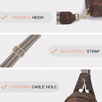 Crossbody Bags for Women PU Leather Cross Body Sling Bag for Woman Travel Coffee (2-coffee)