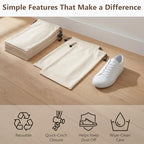 8 PCS Shoe Bags for Travel for Women & Men (Beige)
