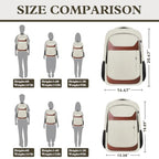Travel Laptop Backpack 17 Inch (White Brown / 17.3 Inch(40L))