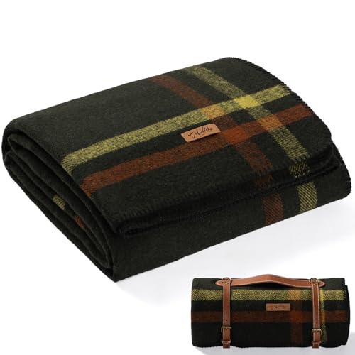 100% Wool Blanket (Chic Verde / Medium)