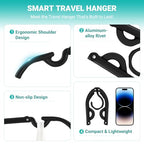 10 Pcs Travel Hangers (Black / 10 Pcs)
