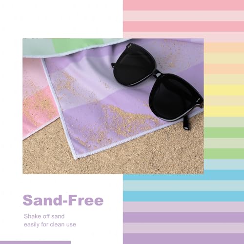 Microfiber Beach Towel Sand (S-pastel Coast / Extra Large(67x35"))