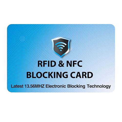2 Pack RFID Blocking Card for Credit Debit ID Card (Sky Blue)