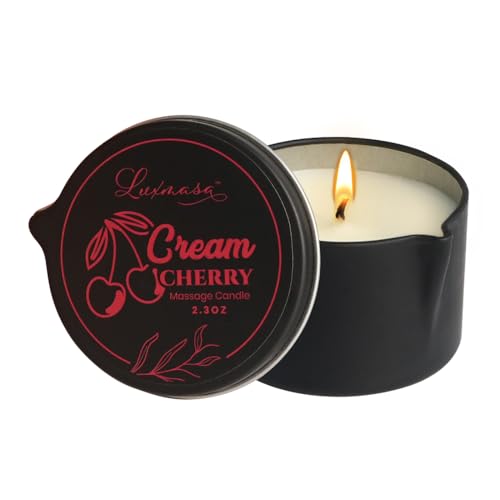 Massage Candle Low Temp for Body SPA Cream Cherry Scent 2.35 OZ