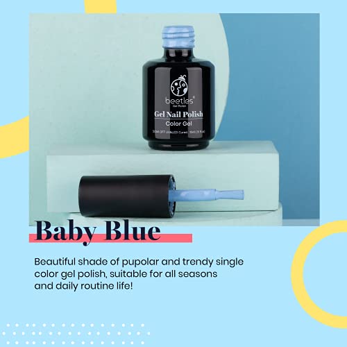 Beetles Baby Blue Gel Polish (D - Creme Blue | Baby Blue)