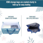 Moving Bags Wide Open Top (Classic Navy Stripe / 10 Pack)