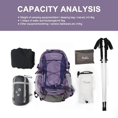 40L Hiking Backpack (Purple / 40L)