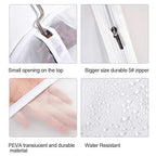 Garment Bags for Hanging Clothes (24'' x 40''/12 Pack+Gifts / White-Translucent)