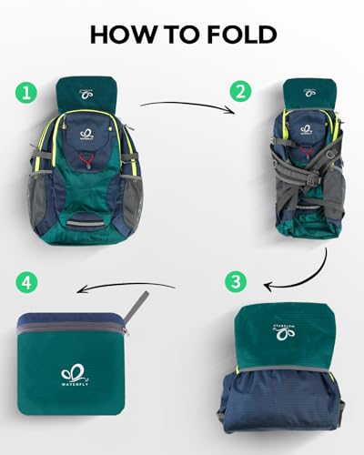 Lightweight Packable Hiking Backpack (Green & Yellow)