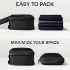 Ultralight Compression Packing Cubes for Travel (3-Pack / Black)