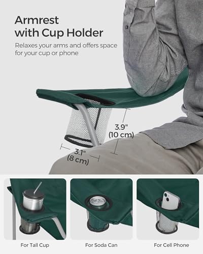 Set of 2 Folding Camping Chairs (Green / 2PC (21.3"D x 33.9"W x 38.2"H))