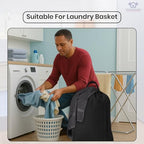 LFH Home Large Premium 1pack Cotton Rich Canvas Laundry Bag with Drawstring and Handles Heavy Duty (28”x40” / Black)